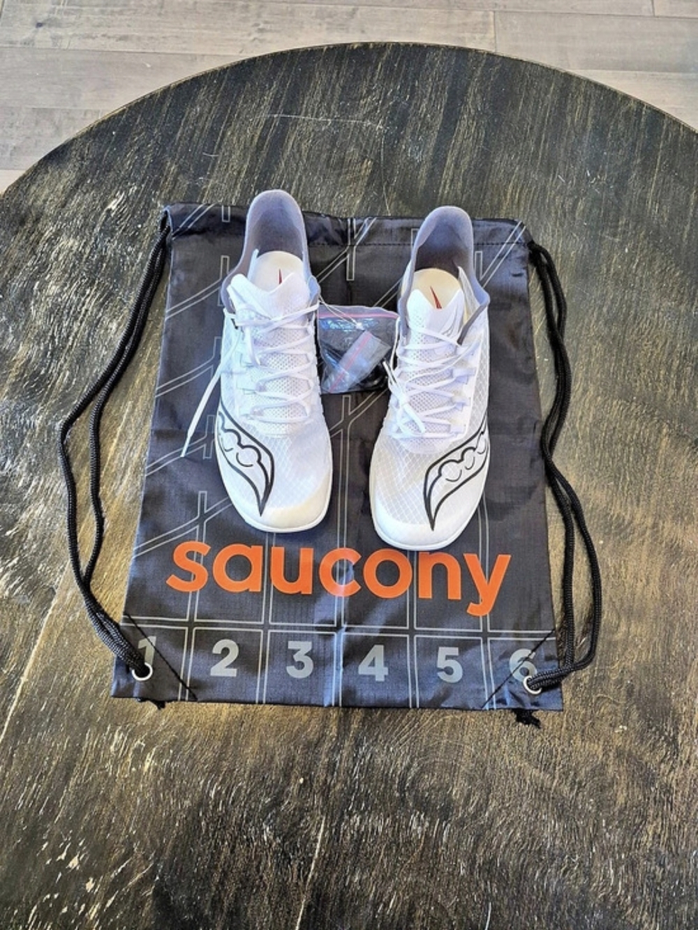 Saucony Terminal VT Track and Field Spikes, Carbon White Color